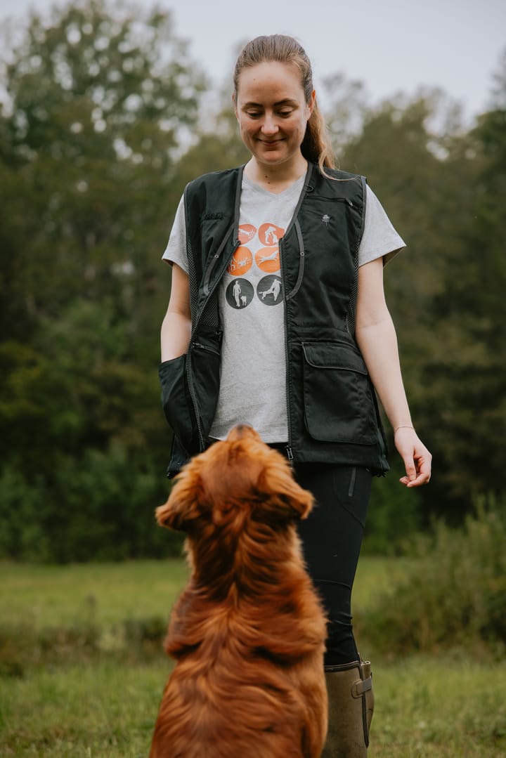 Pinewood Women's Dog Sports T-Shirt Light Grey Melange Activity Pinewood