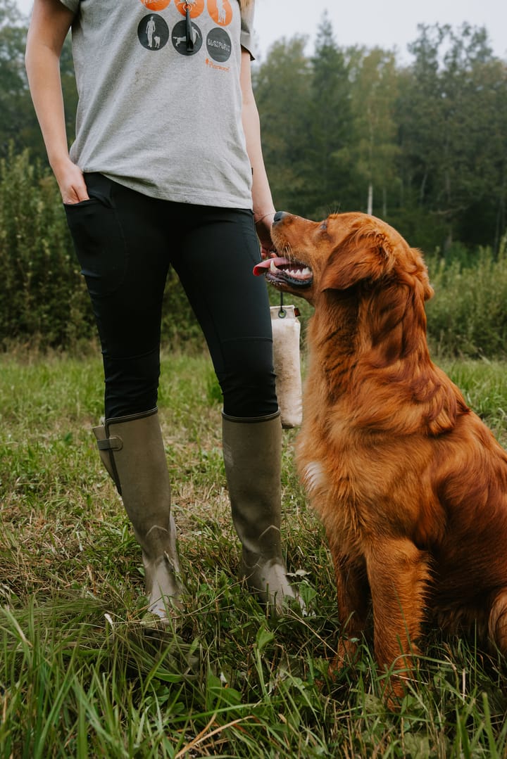 Pinewood Women's Dog Sports T-Shirt Light Grey Melange Activity Pinewood