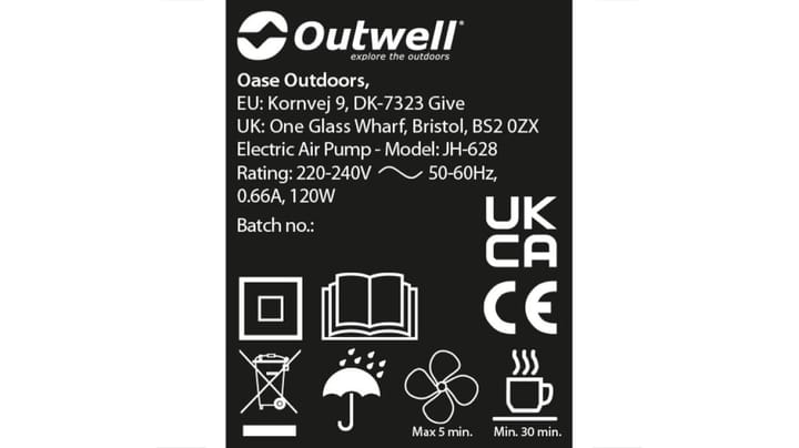 Outwell Superior Single W. Built-In Pump Navy Night & Grey Outwell