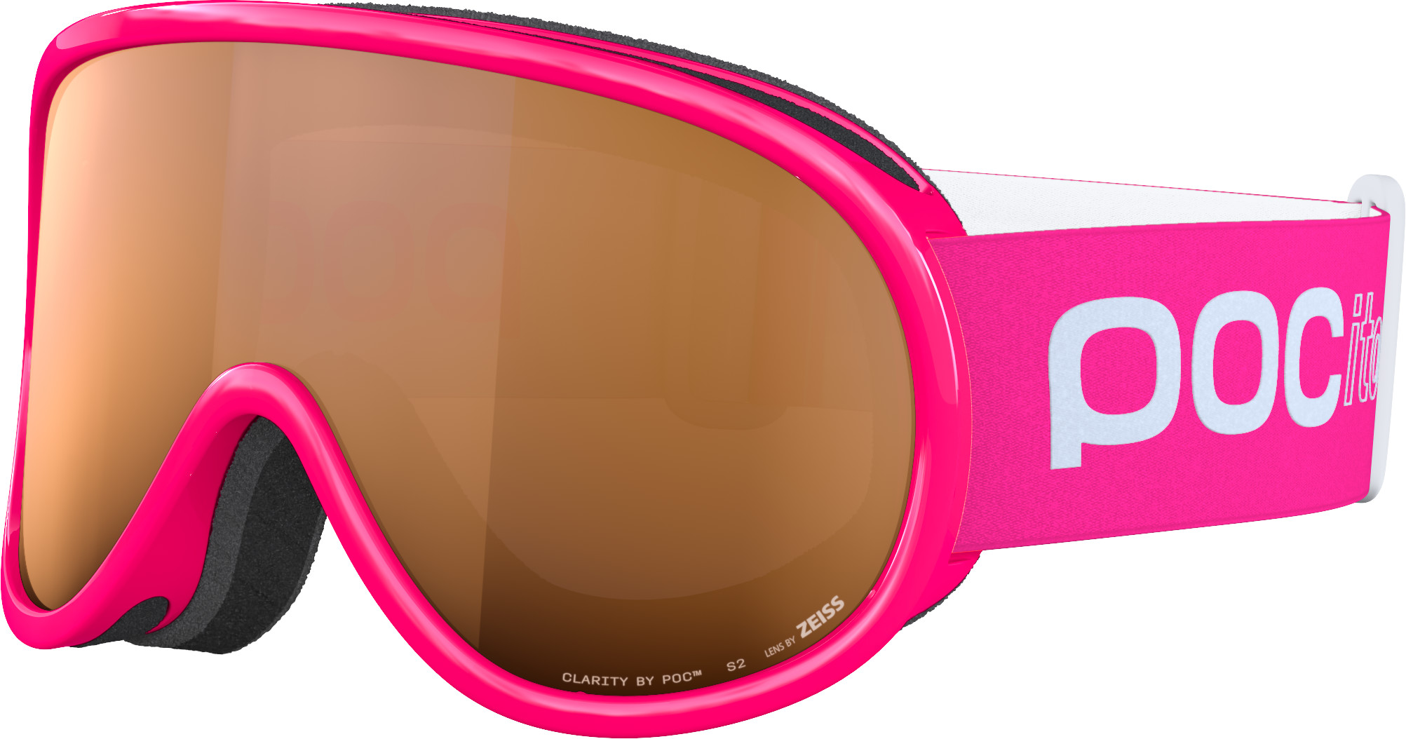 POC Kids' Pocito Retina Fluorescent Pink/Partly Sunny Light Orange