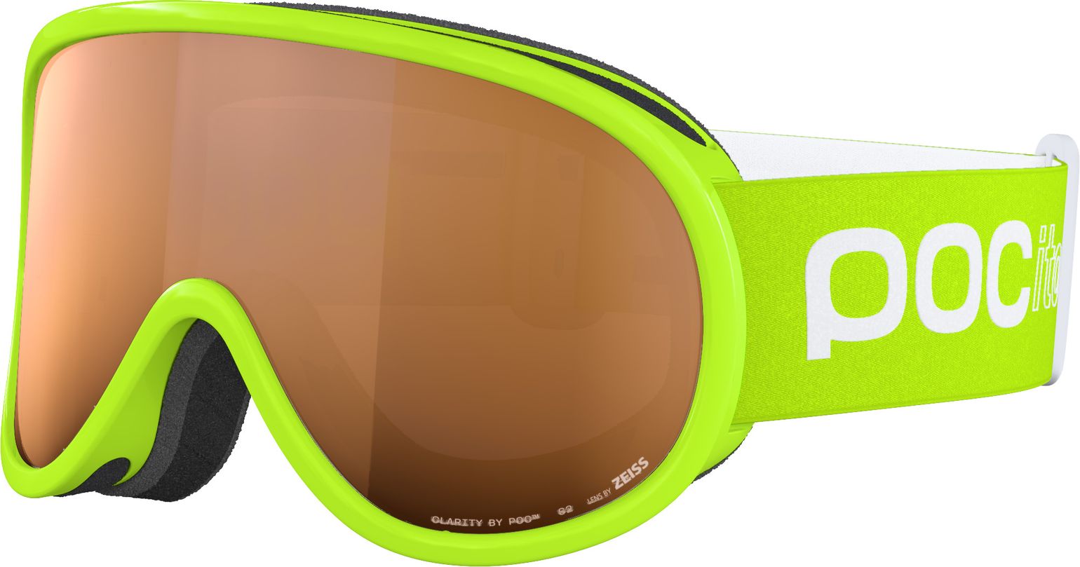 POC Kids' Pocito Retina Fluorescent Yellow/Green/Partly Sunny Light Orange
