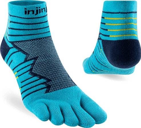 Injinji Men's Ultra Run Mini-Crew Pacific Blue Injinji