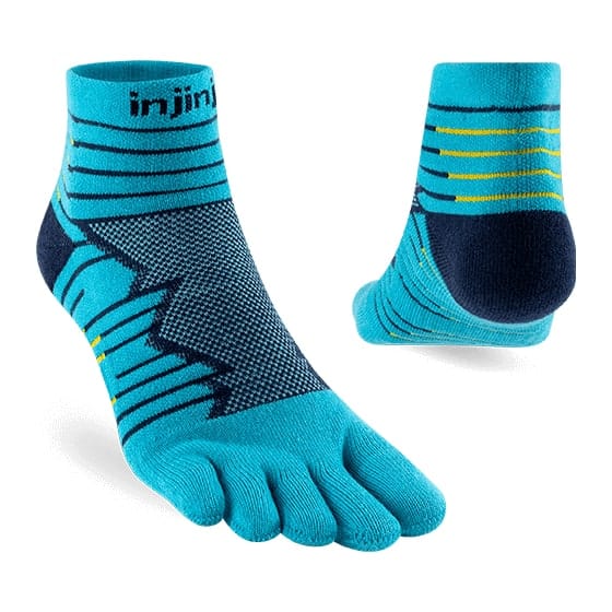 Injinji Men's Ultra Run Mini-Crew Pacific Blue Injinji