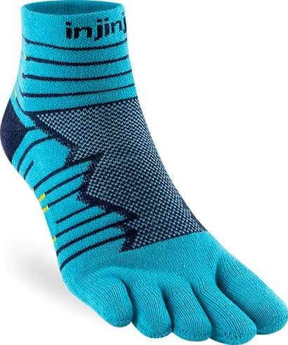 Injinji Men's Ultra Run Mini-Crew Pacific Blue Injinji