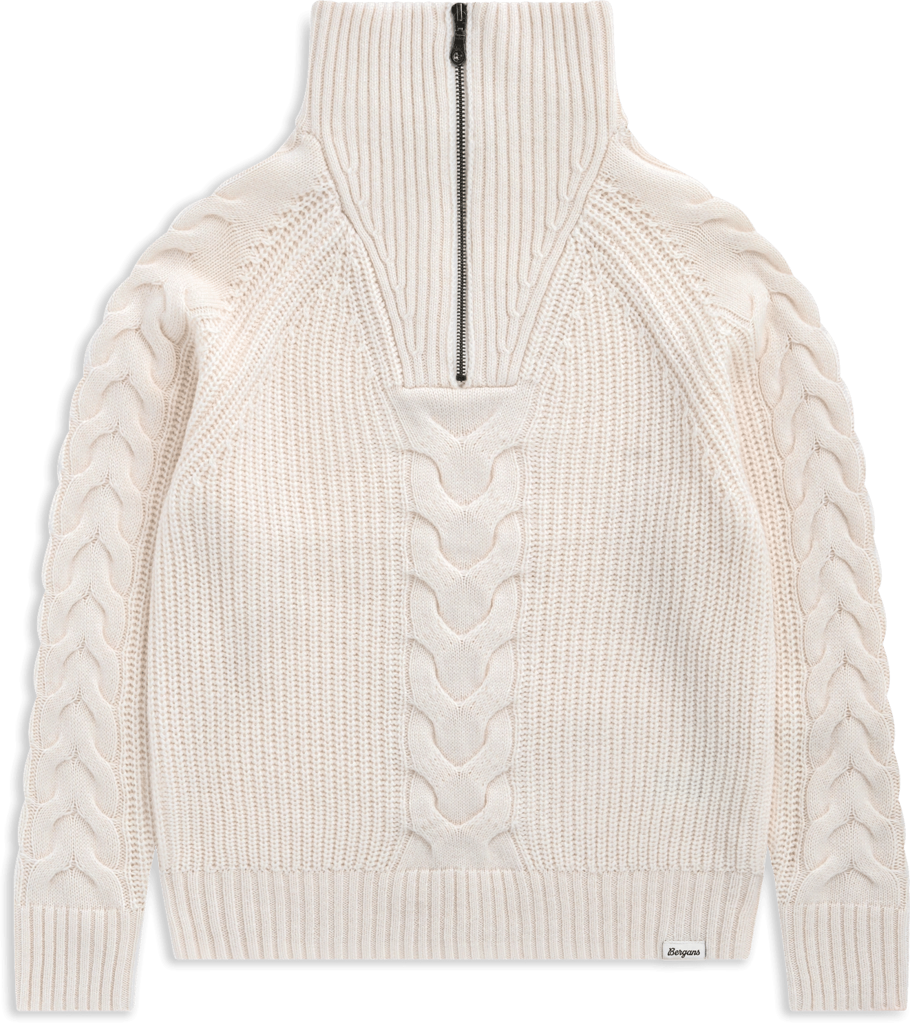 Bergans Women´s Milde Knitted Wool Half Zip  Creme