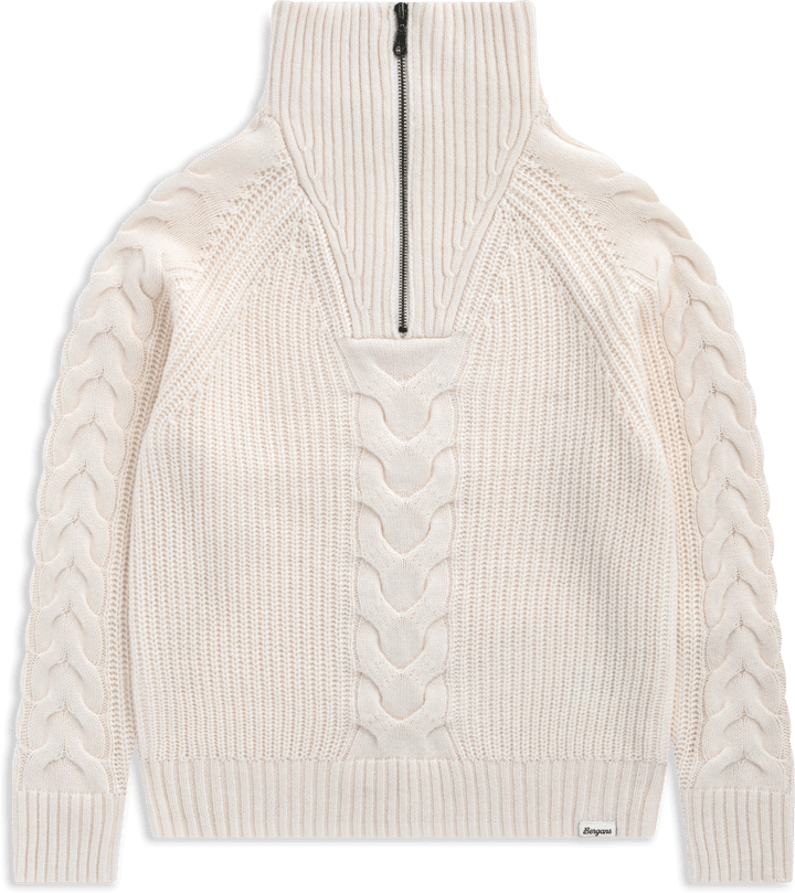 Bergans Women´s Milde Knitted Wool Half Zip  Creme Bergans