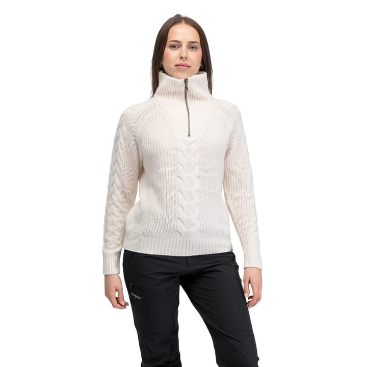 Bergans Women´s Milde Knitted Wool Half Zip  Creme Bergans