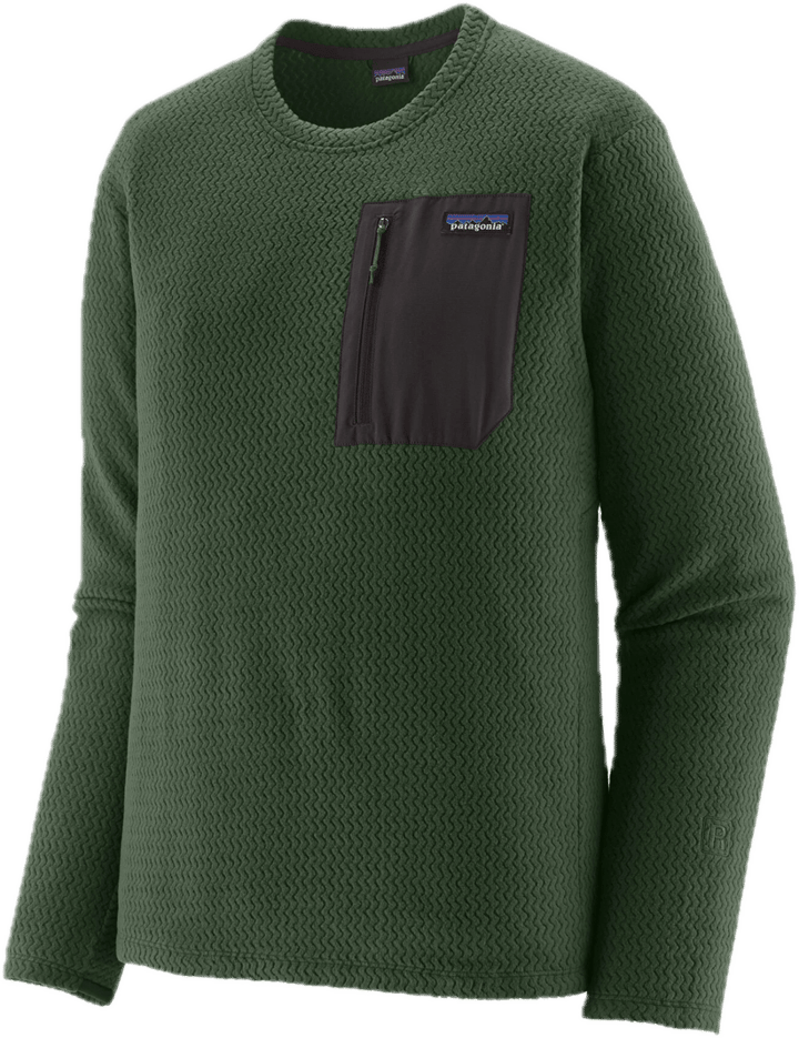 Patagonia M'S R1 Air Crew Treeline Green Patagonia