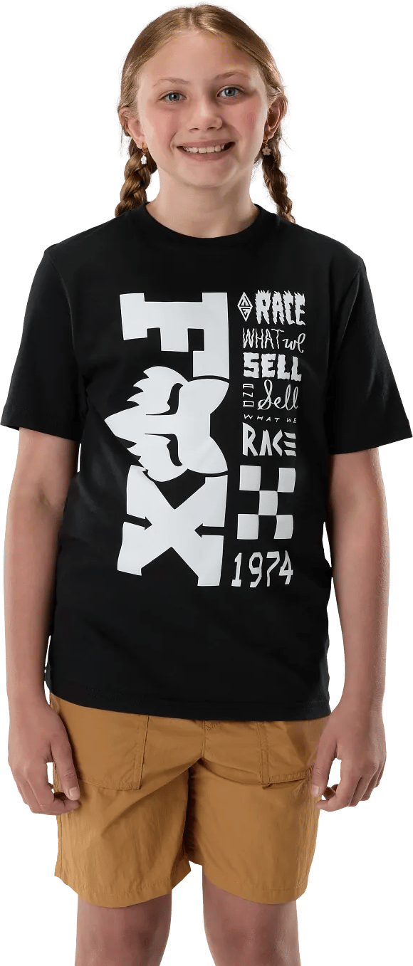 Fox Youth Bend Short Sleeve Tee Ultra Black Fox