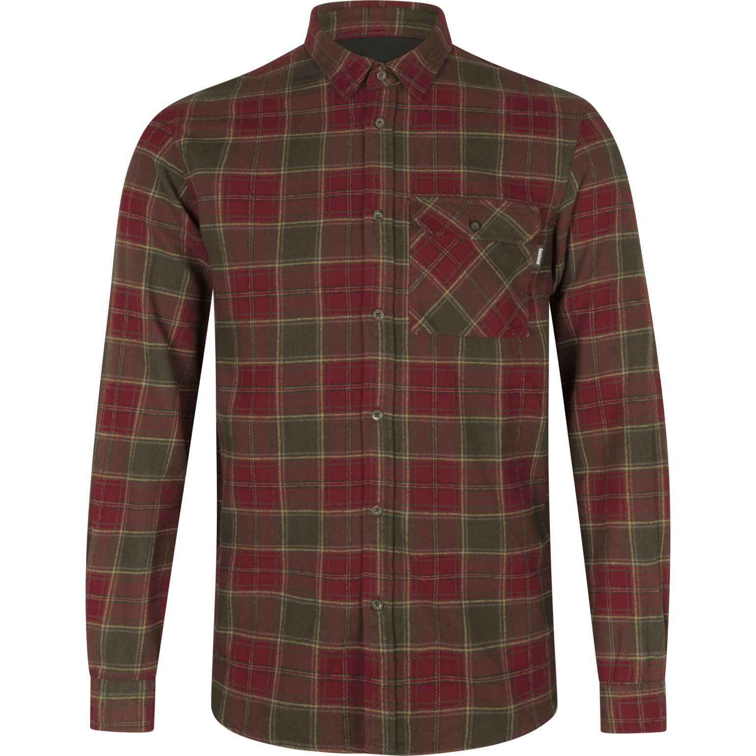 Seeland Men's Glen Flannel Shirt Red Forest Check