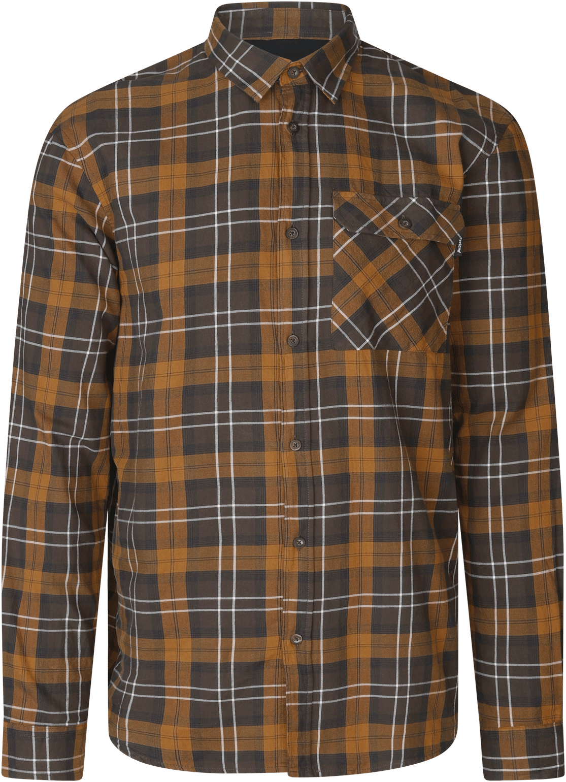 Seeland Men's Glen Flannel Shirt Dark Brown/Camel Check