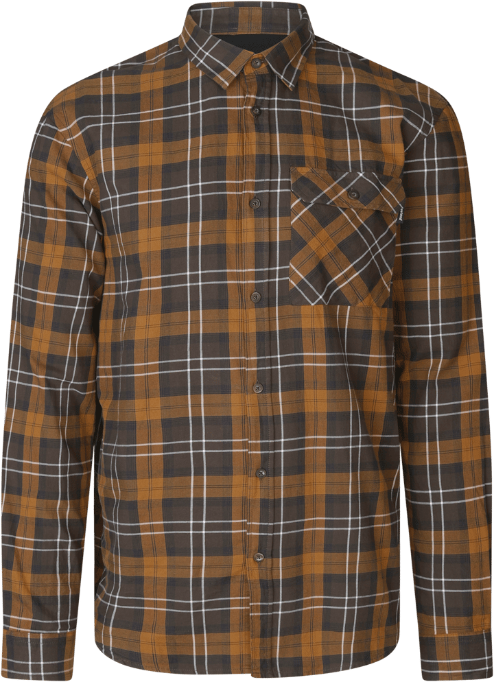 Seeland Men's Glen Flannel Shirt Dark Brown/Camel Check Seeland