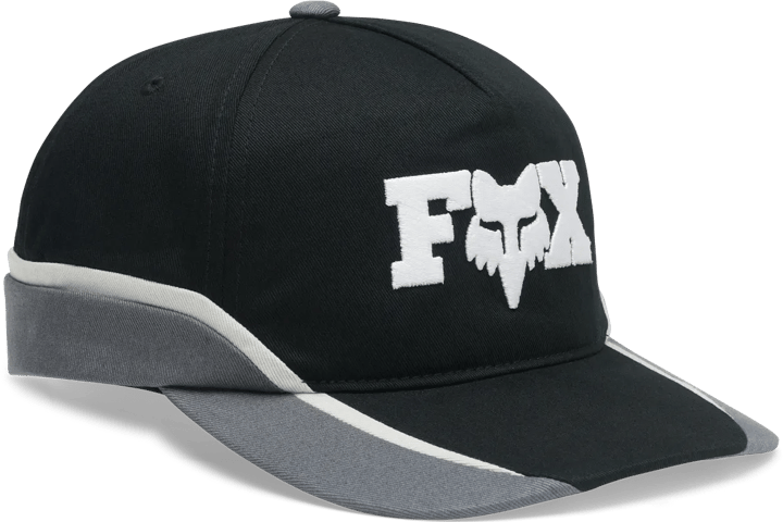 Fox F Head X Snapback Hat Black Fox