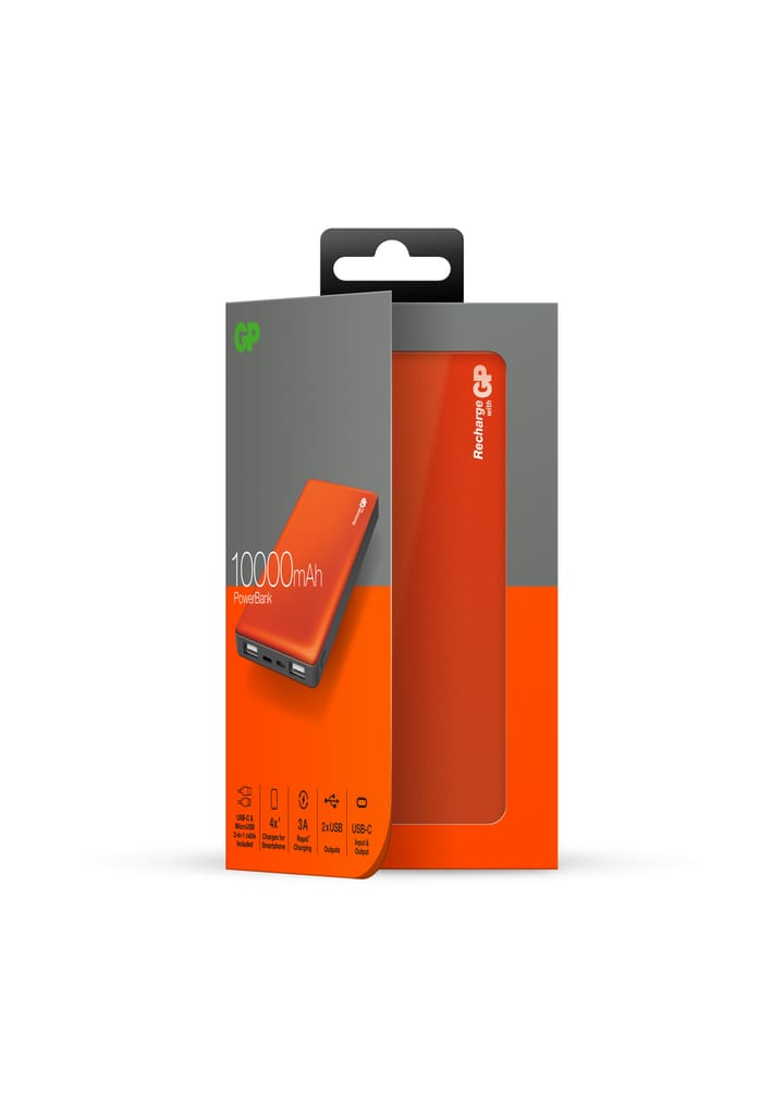 GP Batterier GP Powerbank Voyage 2.0 10000mAh Mandarin GP Batterier GP Batterier GP Powerbank Voyage 2.0 10000mAh Mandarin GP Batterier