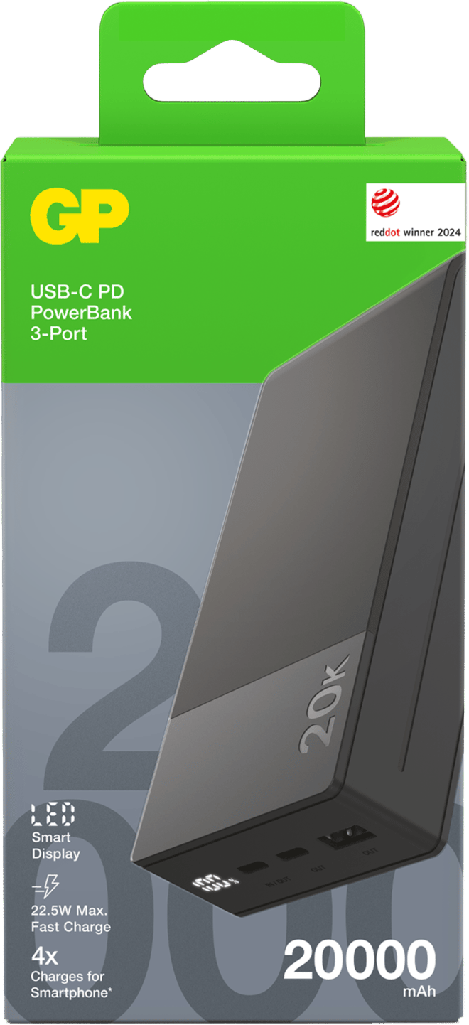 GP Batterier Powerbank M2+ 20000 mAh Grey GP Batterier