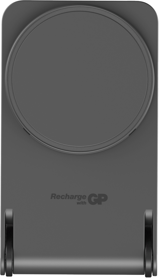 GP Batterier Magnetic Safe 2-In-1 Wireless Powerbank 5000 mAh Grey GP Batterier GP Batterier Magnetic Safe 2-In-1 Wireless Powerbank 5000 mAh Grey GP Batterier