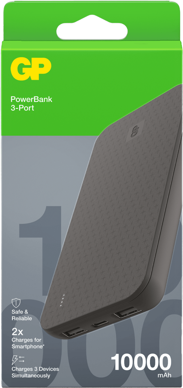 GP Batterier Powerbank Plus 10000 mAh Black GP Batterier