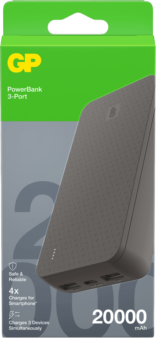GP Batterier Powerbank Plus 20000 mAh Black GP Batterier