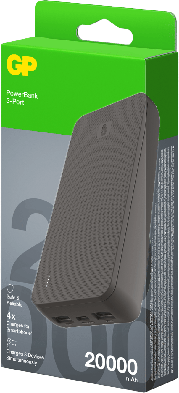 GP Batterier Powerbank Plus 20000 mAh Black GP Batterier