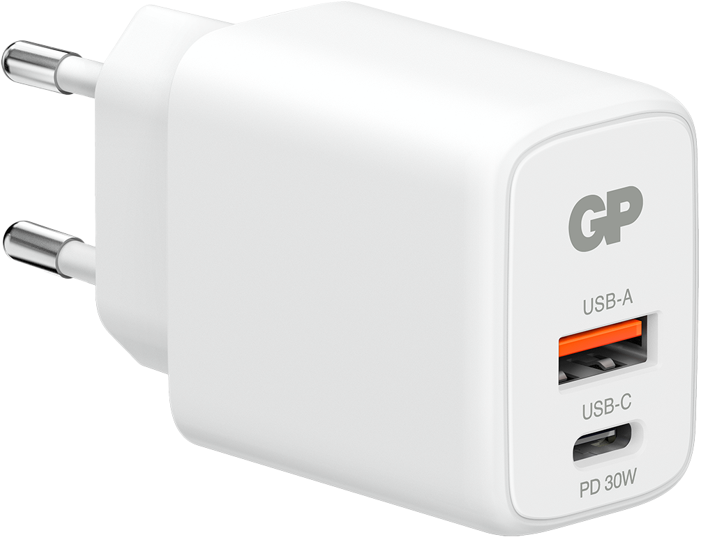 GP Batterier USB Wall Charger PD 30W White Laturit OneSize