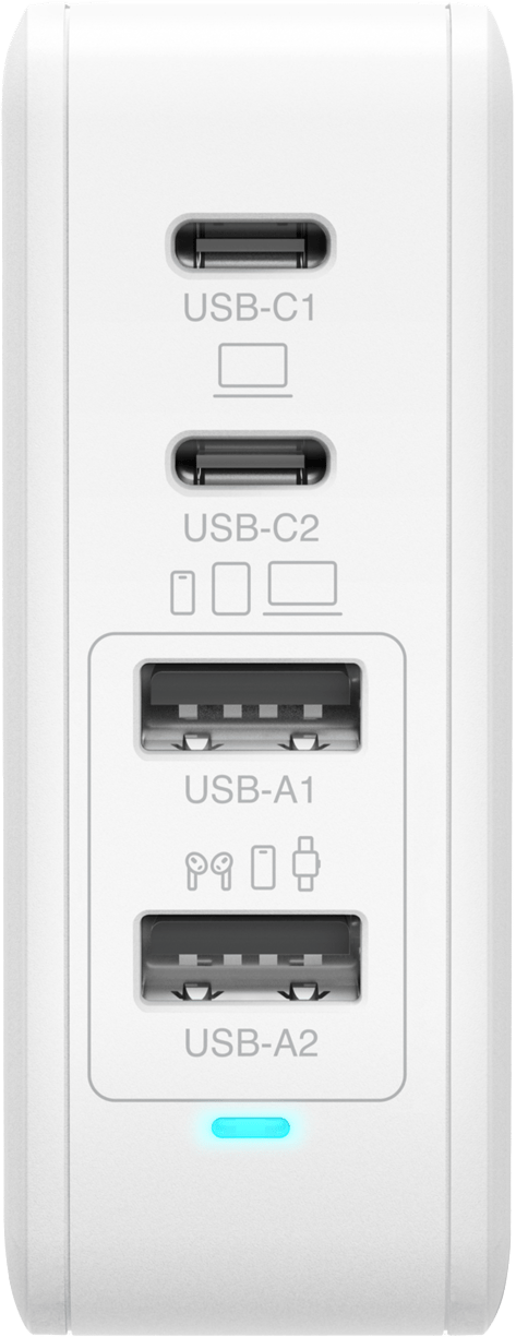 GP Batterier Wall Charger GM4A GaN PD 100W White GP Batterier GP Batterier Wall Charger GM4A GaN PD 100W White GP Batterier