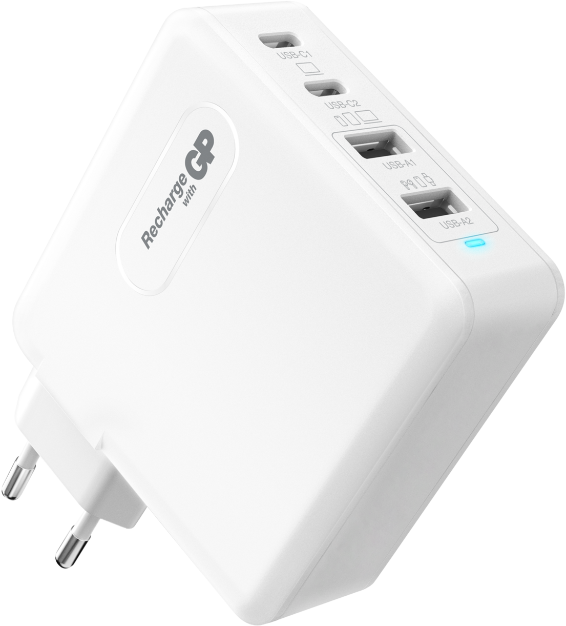 GP Batterier Wall Charger GM4A GaN PD 100W White Laturit OneSize