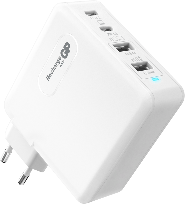 GP Batterier Wall Charger GM4A GaN PD 100W White GP Batterier