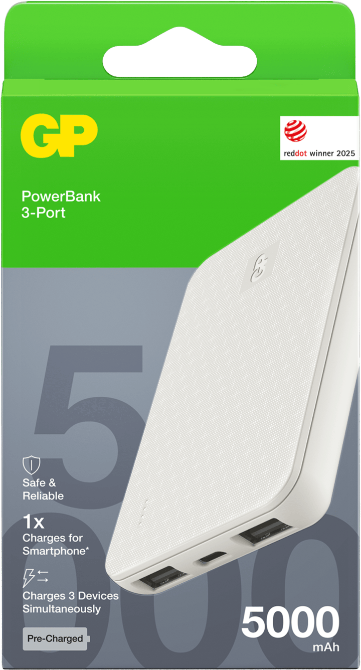 GP Batterier Powerbank Plus 5000 mAh Cream GP Batterier
