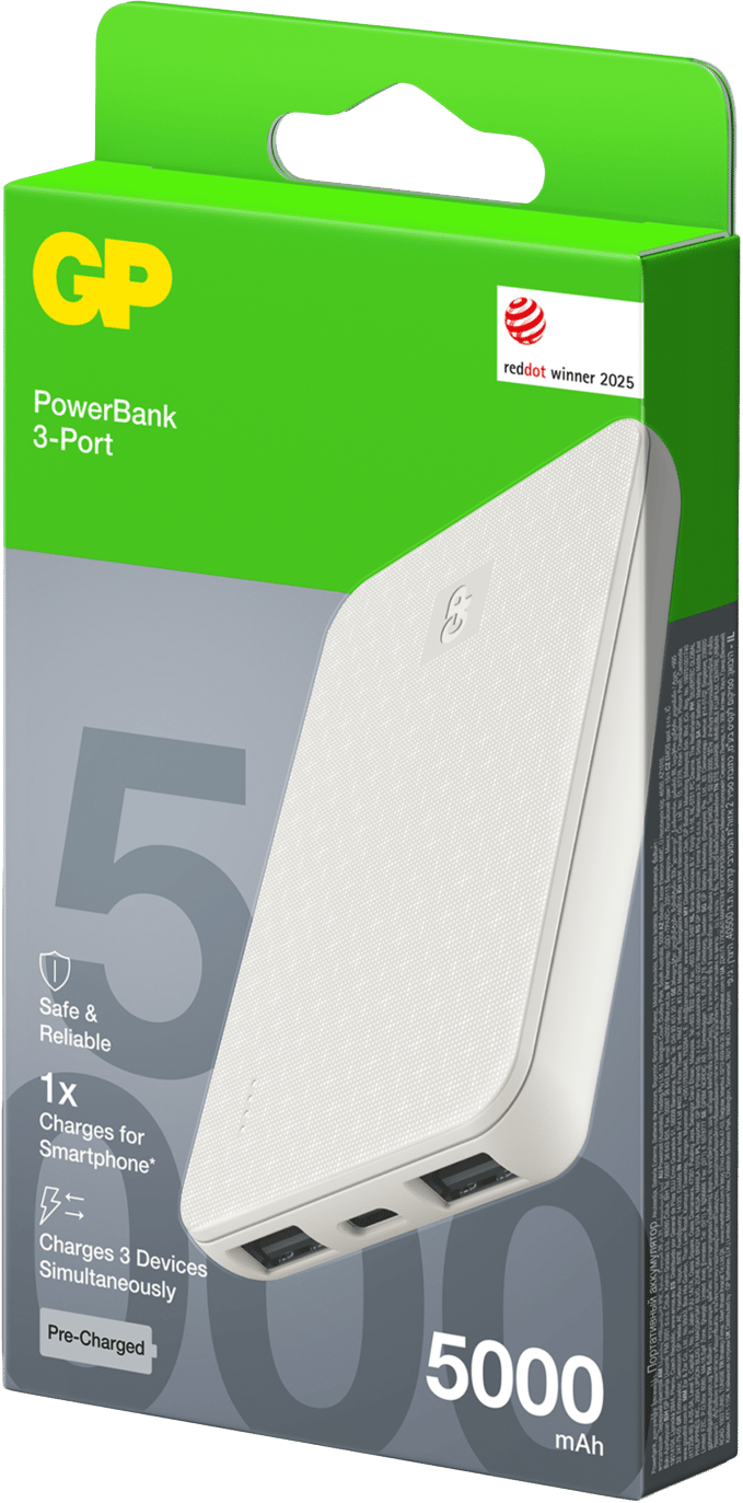 GP Batterier Powerbank Plus 5000 mAh Cream GP Batterier