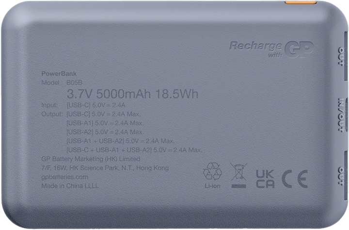 GP Batterier Powerbank Plus 5000 mAh Blue GP Batterier