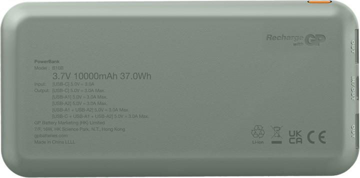 GP Batterier Powerbank Plus 10000 mAh Grey GP Batterier