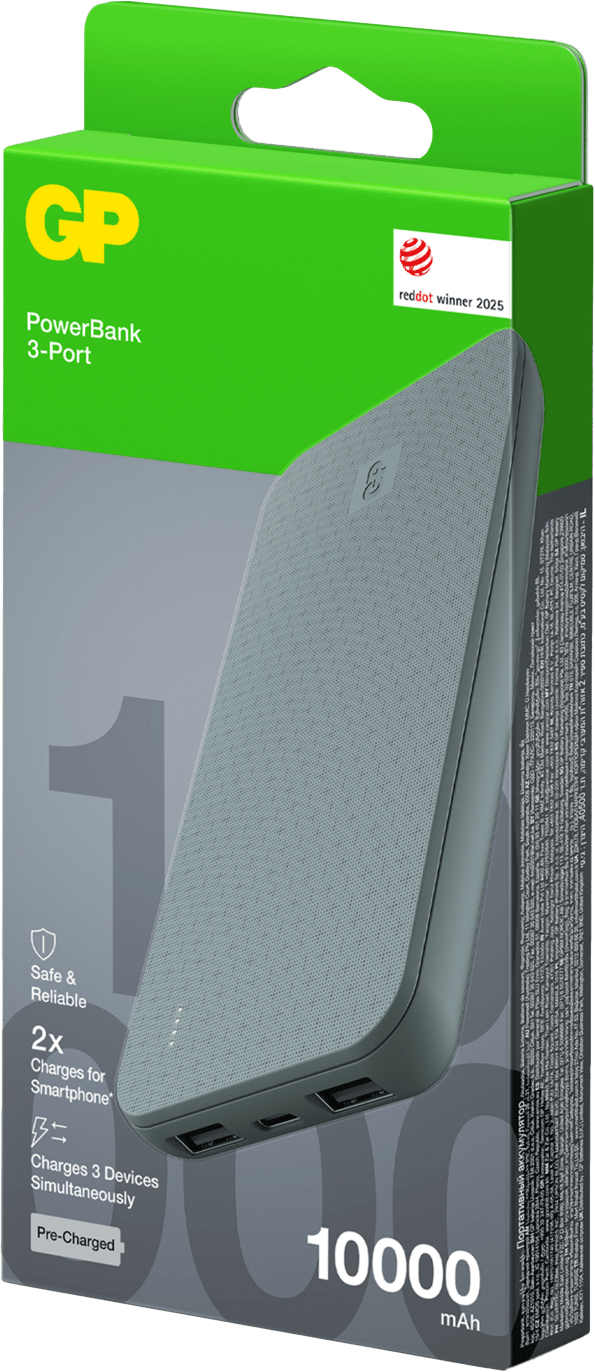 GP Batterier Powerbank Plus 10000 mAh Grey GP Batterier
