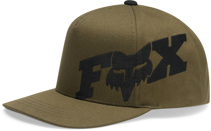 Fox Youth F Head X Snapback Hat Olive Green Fox