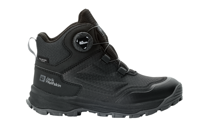 Jack Wolfskin Kids' Cyrox Texapore Dial Mid Black Vandringskängor 26