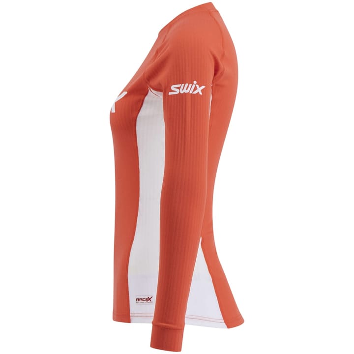 Swix Women's RaceX Bodywear Longsleeve Cayenne/Bright White Swix