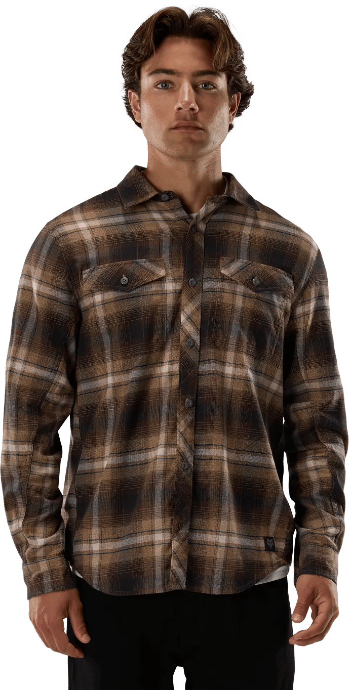 Fox Men's Survivalist Stretch Flannel Long Sleeve Brown Sugar Fox