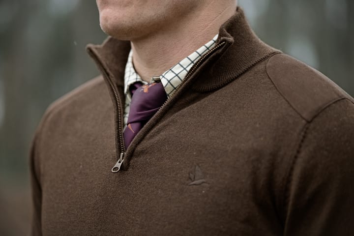Seeland Men's Pine Half Zip Sweater Dark Brown Seeland