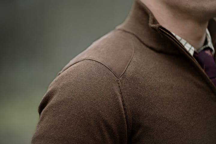 Seeland Men's Pine Half Zip Sweater Dark Brown Seeland