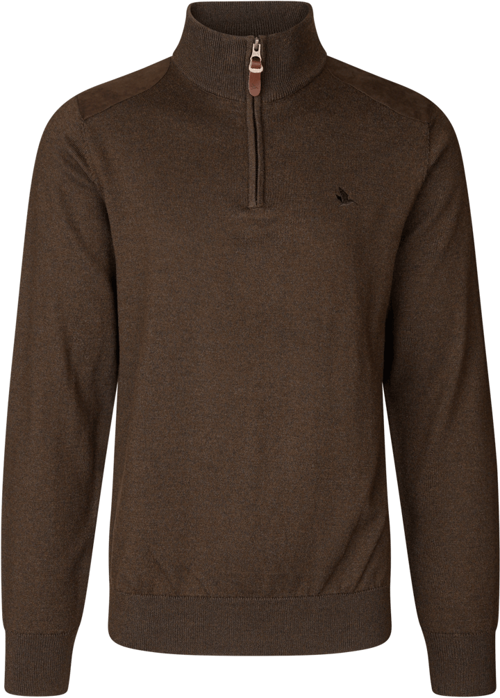 Seeland Men's Pine Half Zip Sweater Dark Brown Seeland