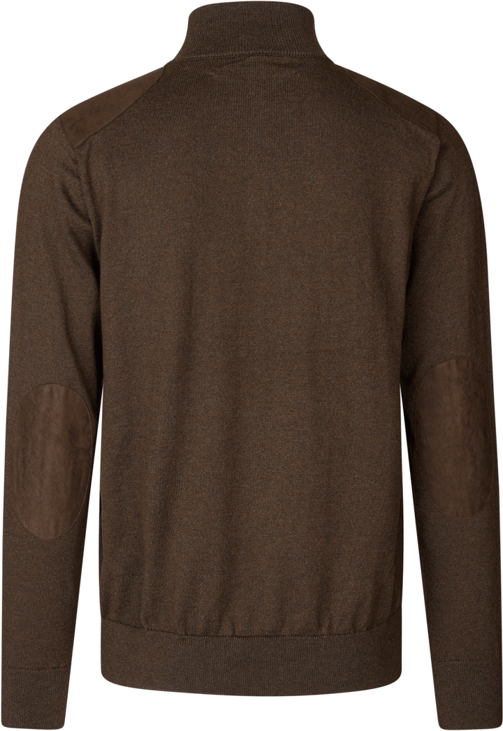 Seeland Men's Pine Half Zip Sweater Dark Brown Seeland