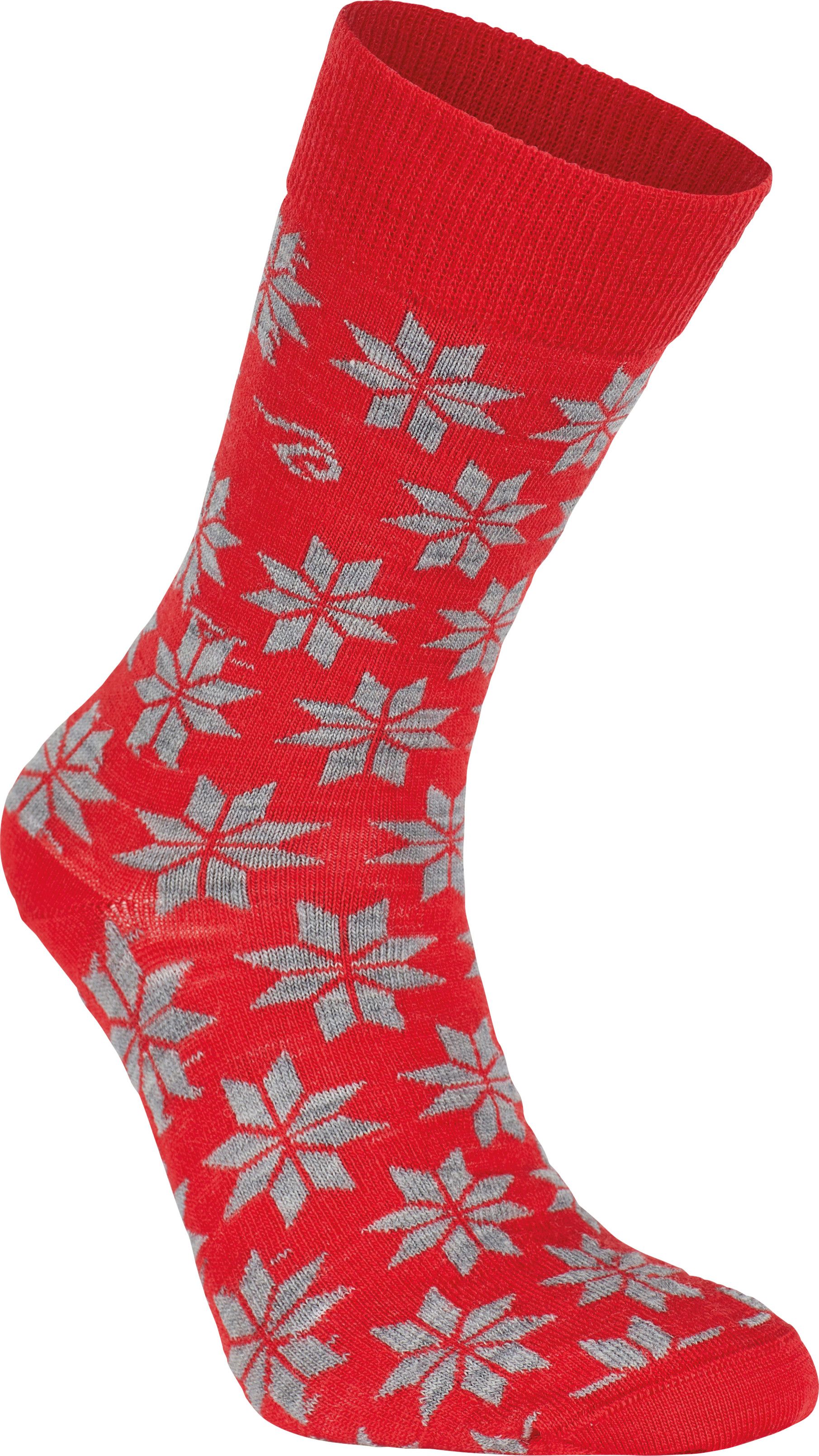 Ivanhoe Unisex Wool Sock Snowflake Chilli