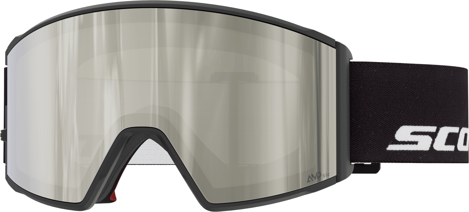 Scott Goggle React Black/AMP white chrome S2