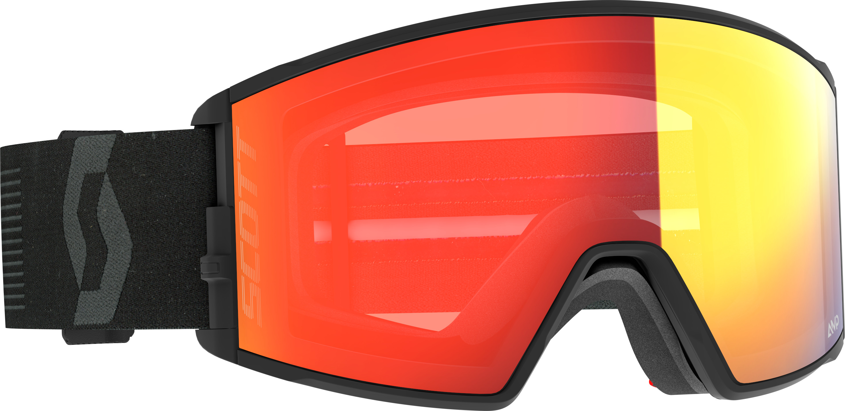 Scott Goggle React Mineral Black2 Skidglasögon Enhancer Red Chrome