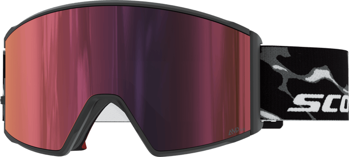 Scott Goggle React Granite Black/White/AMP red chrome S3 Scott