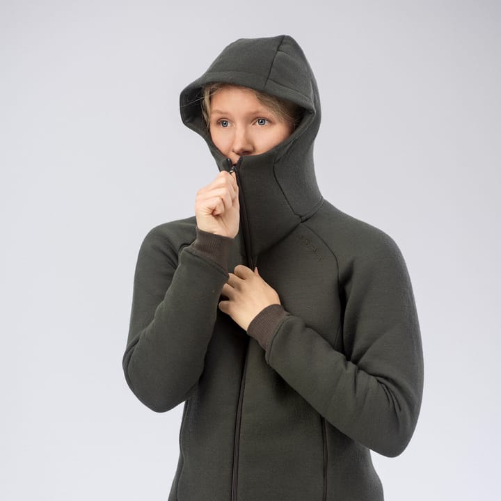 Janus Airwool Merino 280 Hood Jkt W Forest Night Janus