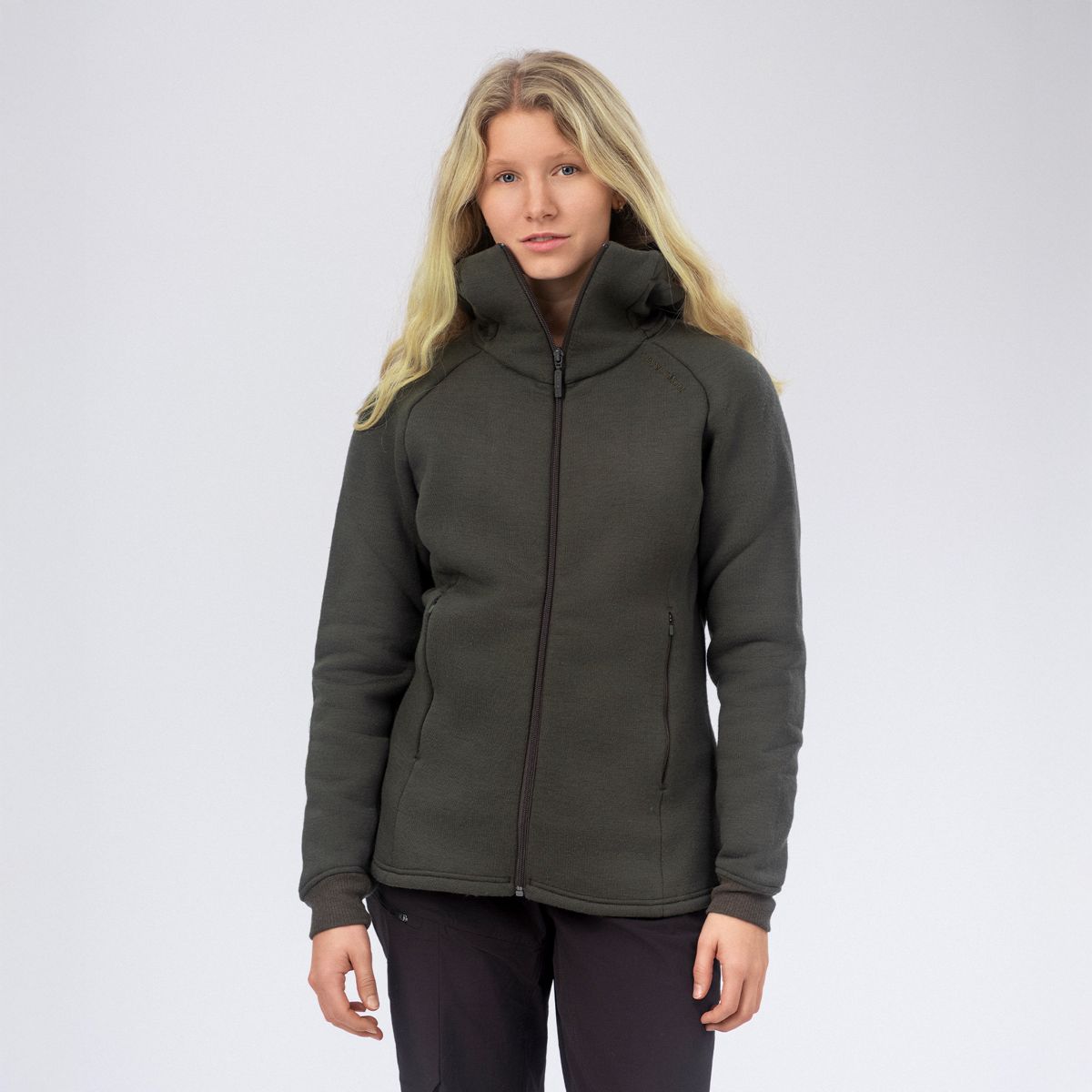 Janus Airwool Merino 280 Hood Jkt W Forest Night