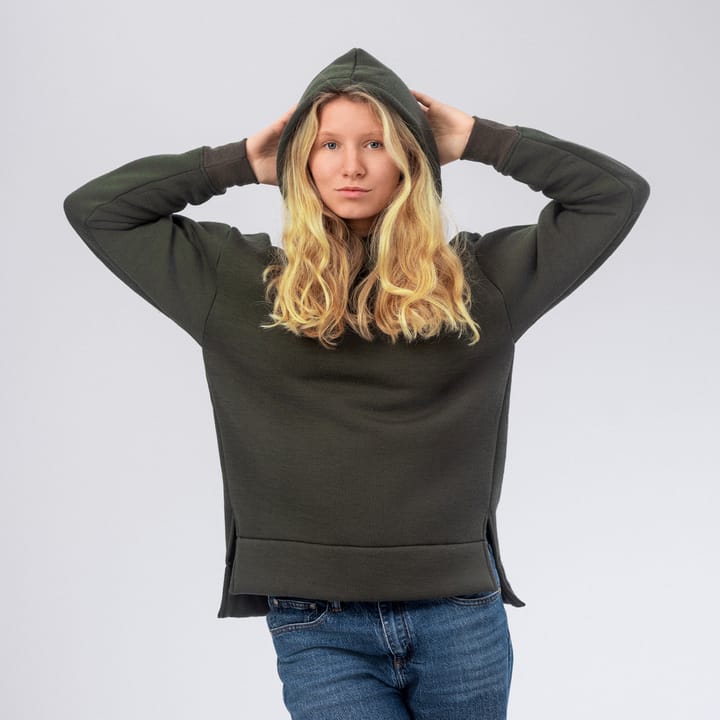 Janus Airwool Merino 280 Hood Jkt W Forest Night Janus