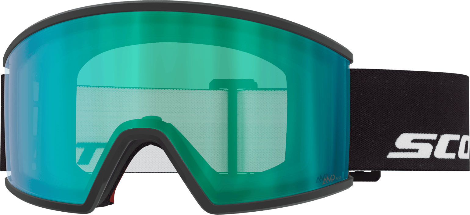 Scott Goggle Ambit Black/AMP aurora green chrome S1