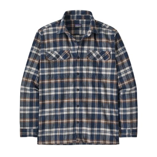 Patagonia Men's Long Sleeved Organic Cotton Mid Weight Fjord Flannel Shirt Fields: New Navy Patagonia Patagonia Men's Long Sleeved Organic Cotton Mid Weight Fjord Flannel Shirt Fields: New Navy Patagonia
