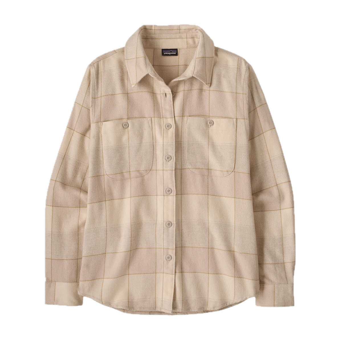 Patagonia W'S Fjord Flannel Shirt Snow Owl: Rutabaga White